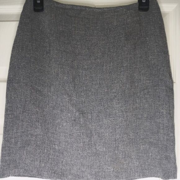 The Limited 6 Gray Linen Wool Blend Knee Length Lined Women's Skirt - Picture 1 of 6
